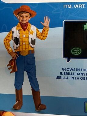 NWT Disguise Yellow Cowboy “WOODY” Costume with Hat and all accessories